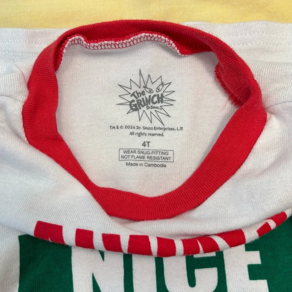 Kids PJ Bundle, 4T, Grinch Stripe Pajama Set & Fall PJs & Pumpkins Red Truck Set - Picture 13 of 16